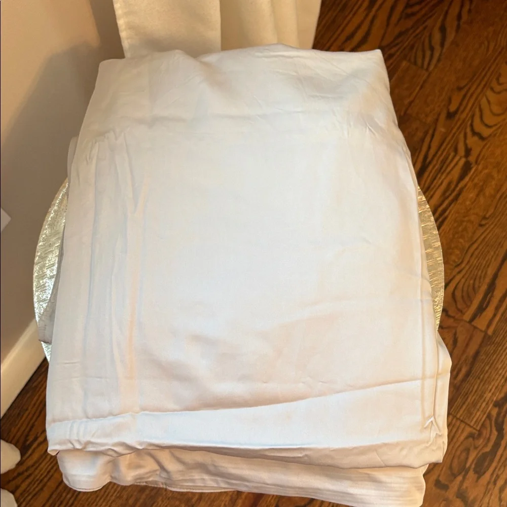QUINCE Bamboo Duvet Cover King Cal King Light Gray